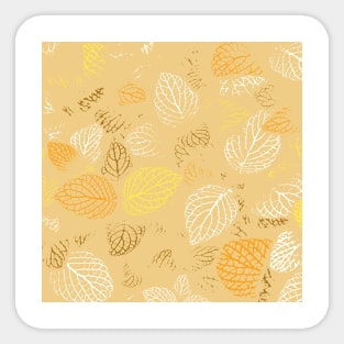 Autumn, Leaves Pattern 3 Sticker